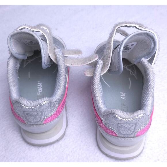 PUMA Silver Glitter & Pink Vista Glitz Sneaker Baby/Infant/Walker Size 4C - Picture 5 of 8